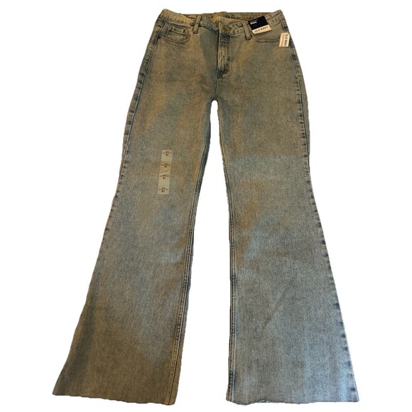 Old Navy Higher High-Rise Flare Secret Smooth Pockets Jeans 12 Blue Light Wash - Picture 1 of 13